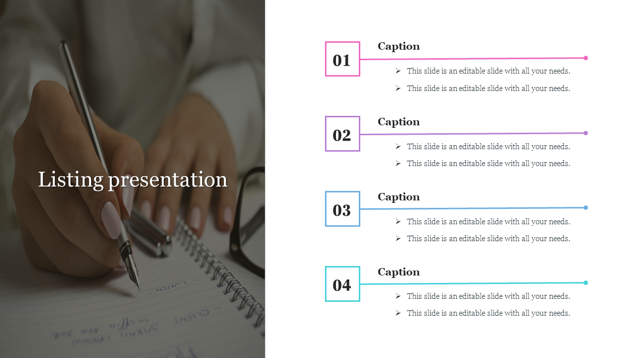 Effective Listing Presentation Slide Template Design